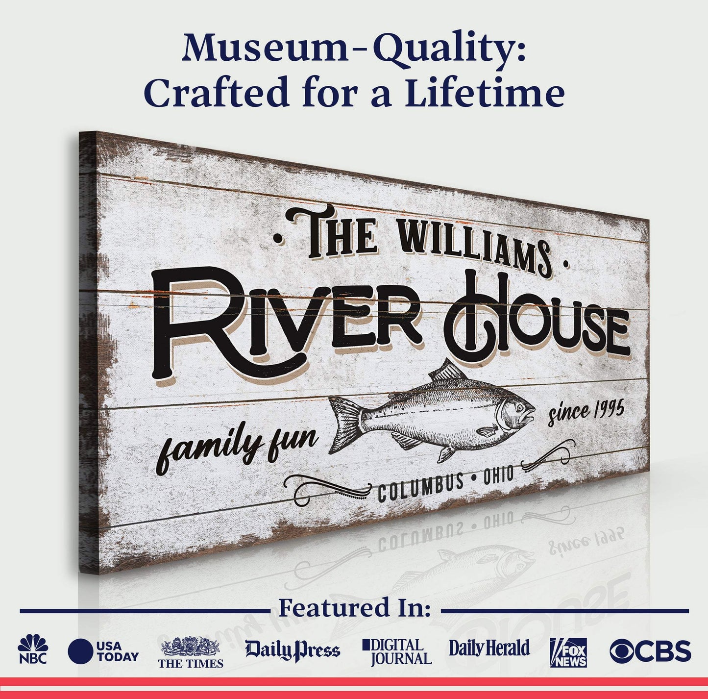 Personalized River House Sign - Tailored Canvases - Flyclothing LLC
