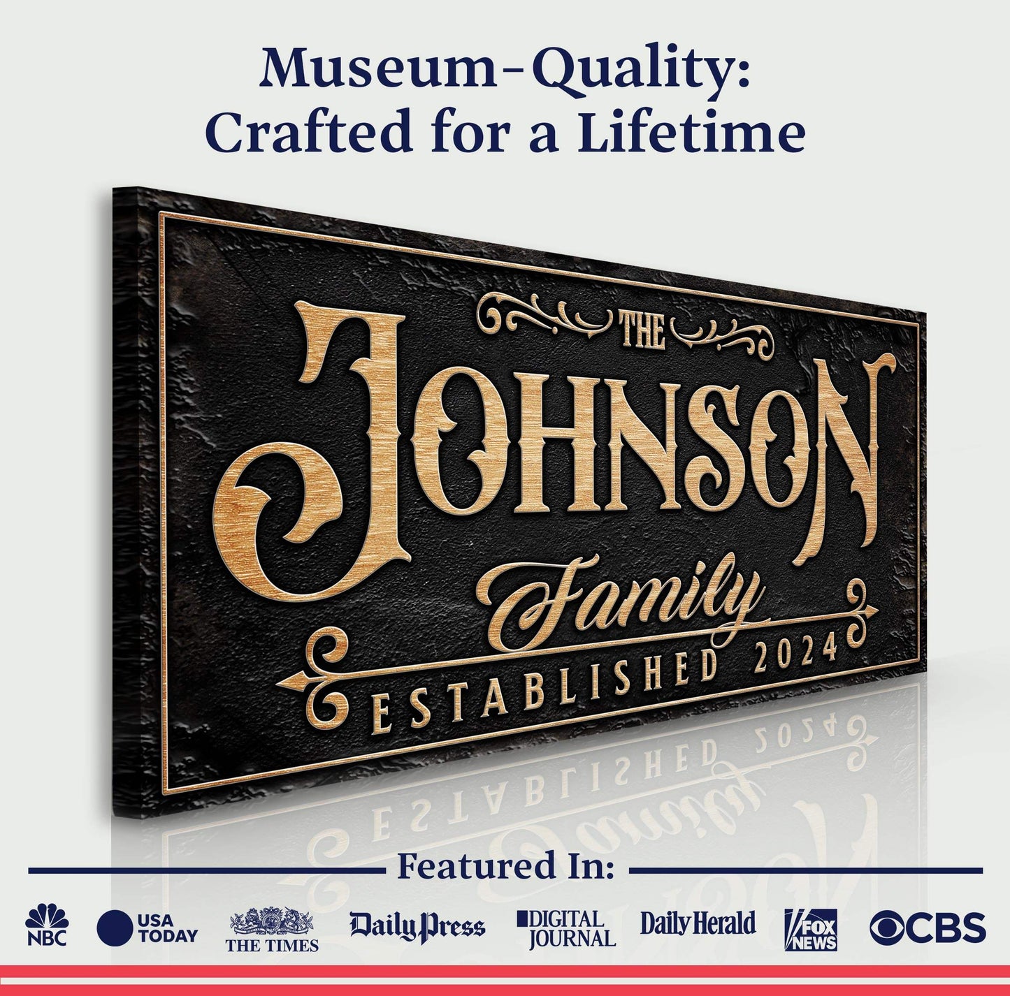 Personalized Family Sign X - Tailored Canvases - Flyclothing LLC