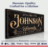 Personalized Family Sign X - Tailored Canvases - Flyclothing LLC