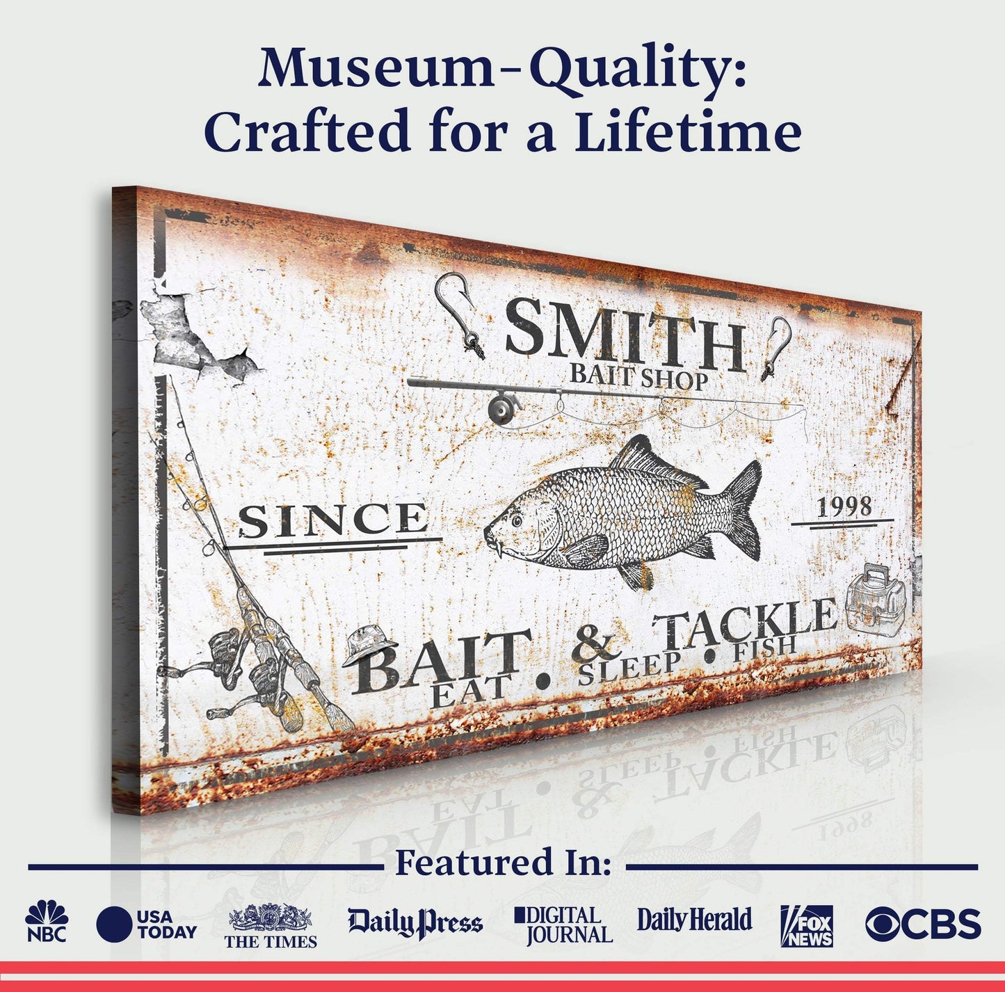 Bait and Tackle Sign III - Tailored Canvases - Flyclothing LLC