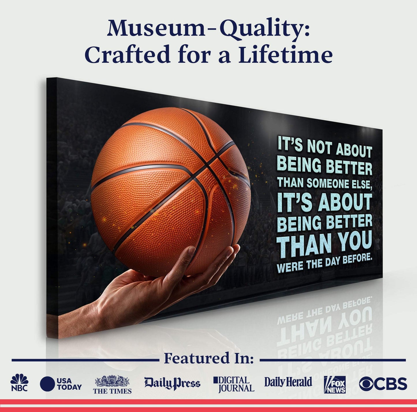 It's Not About Being Better Sports Quote Sign - Tailored Canvases - Flyclothing LLC