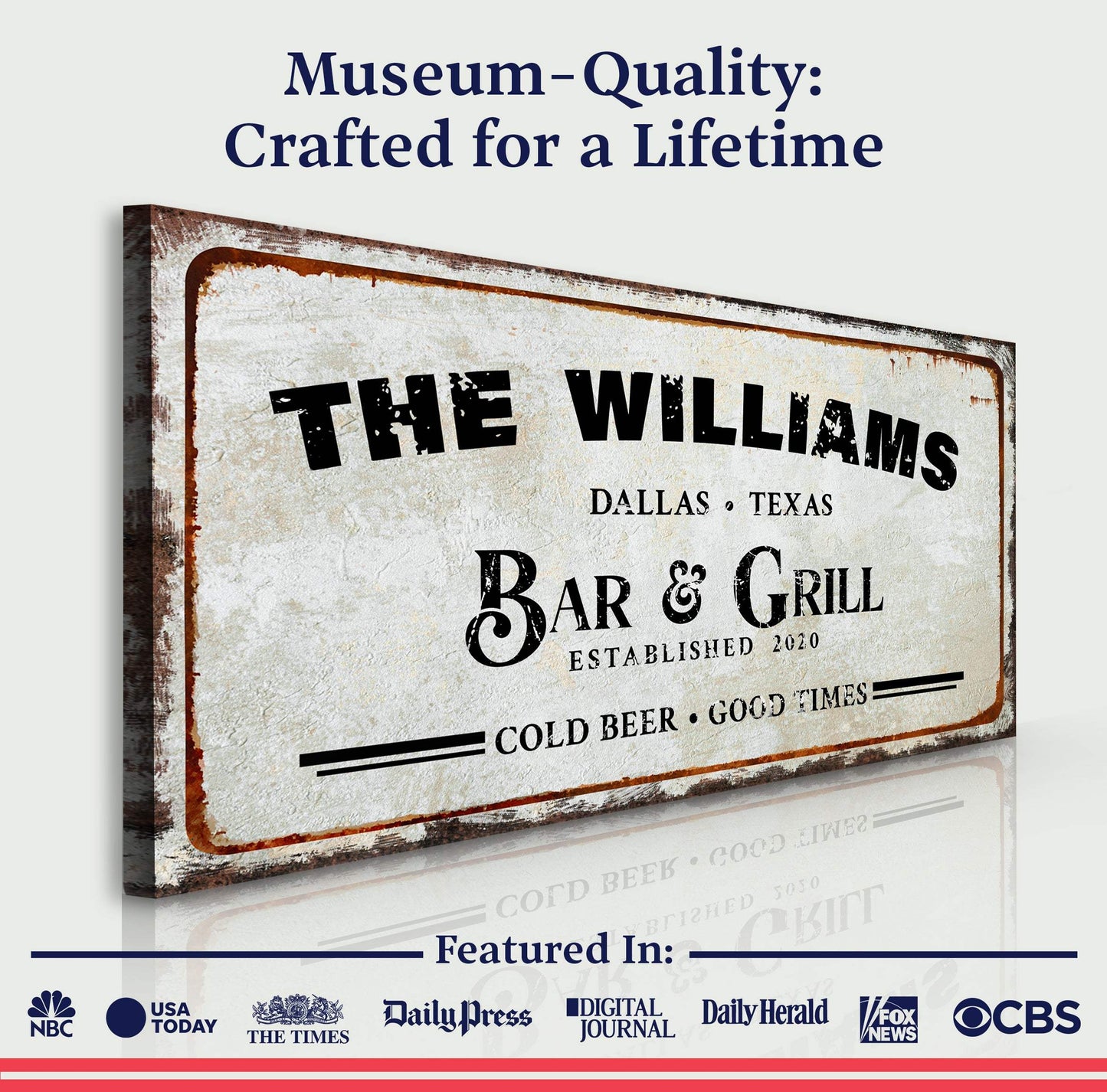 Bar and Grill Sign VII - Tailored Canvases - Flyclothing LLC