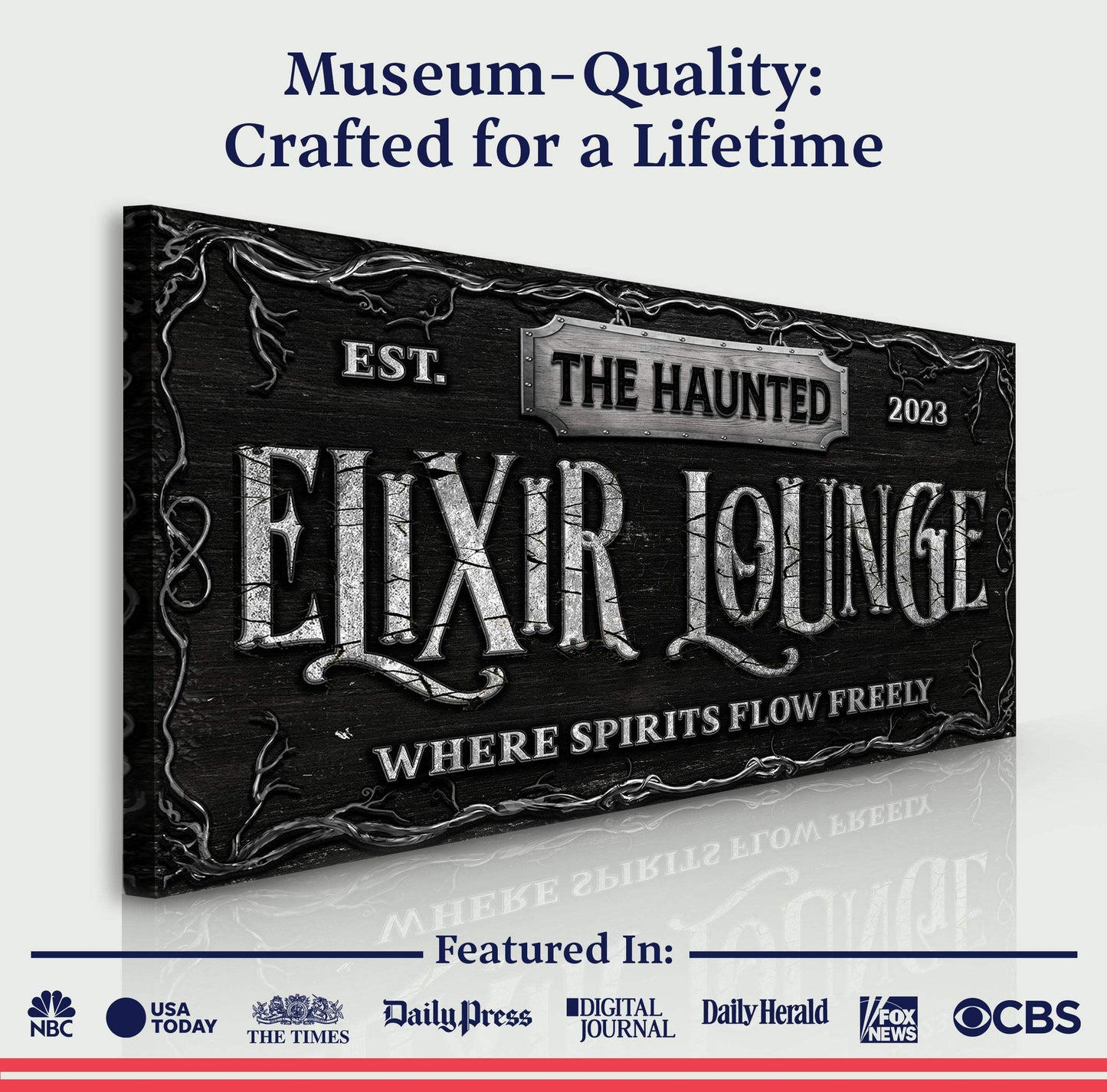 The Haunted Elixir Lounge Halloween Sign - Tailored Canvases - Flyclothing LLC