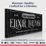 The Haunted Elixir Lounge Halloween Sign - Tailored Canvases - Flyclothing LLC