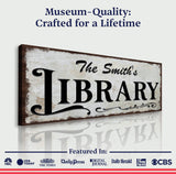 Personalized Library Sign III - Tailored Canvases - Flyclothing LLC