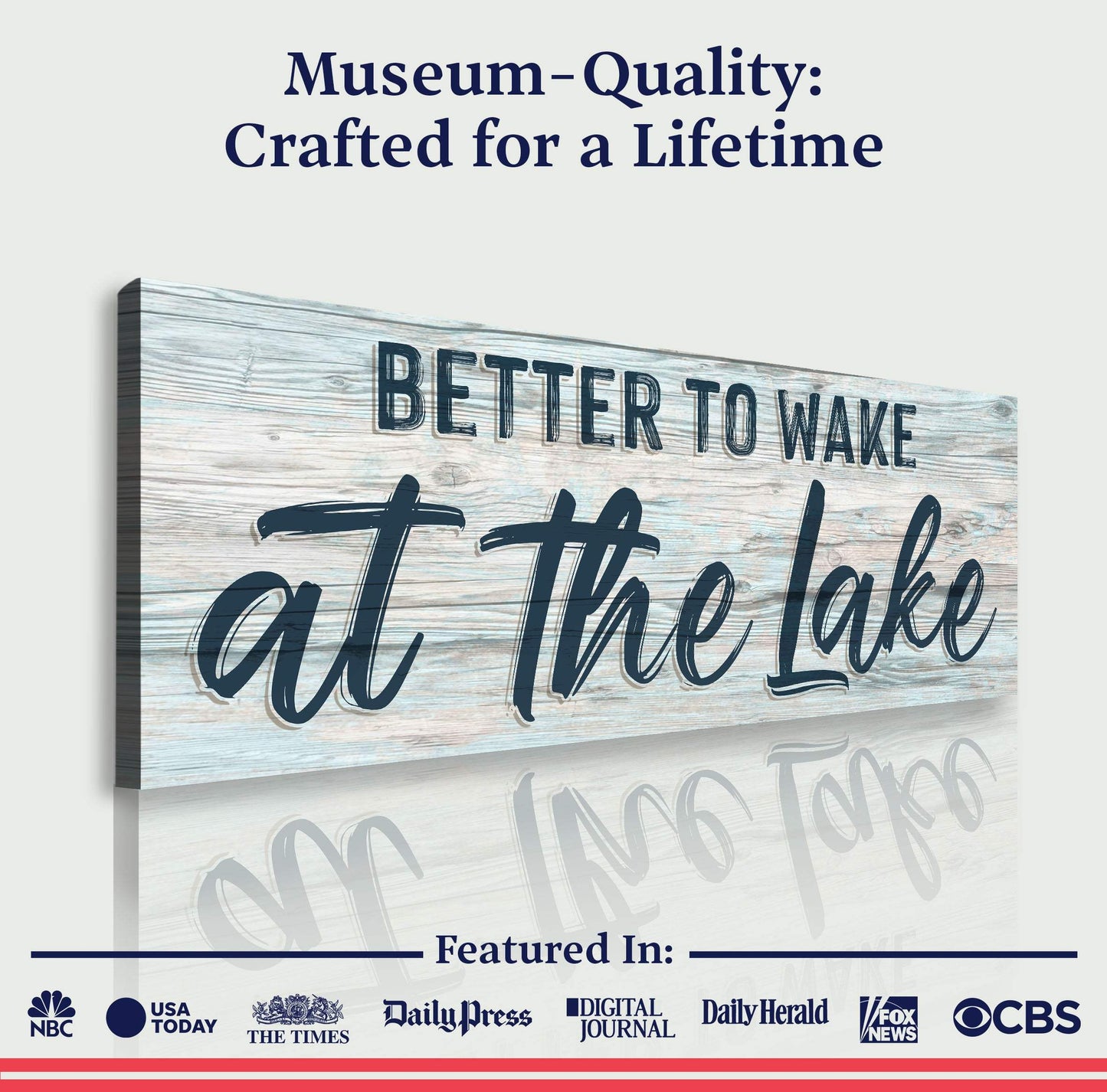 Better To Wake At The Lake Sign III - Tailored Canvases - Flyclothing LLC