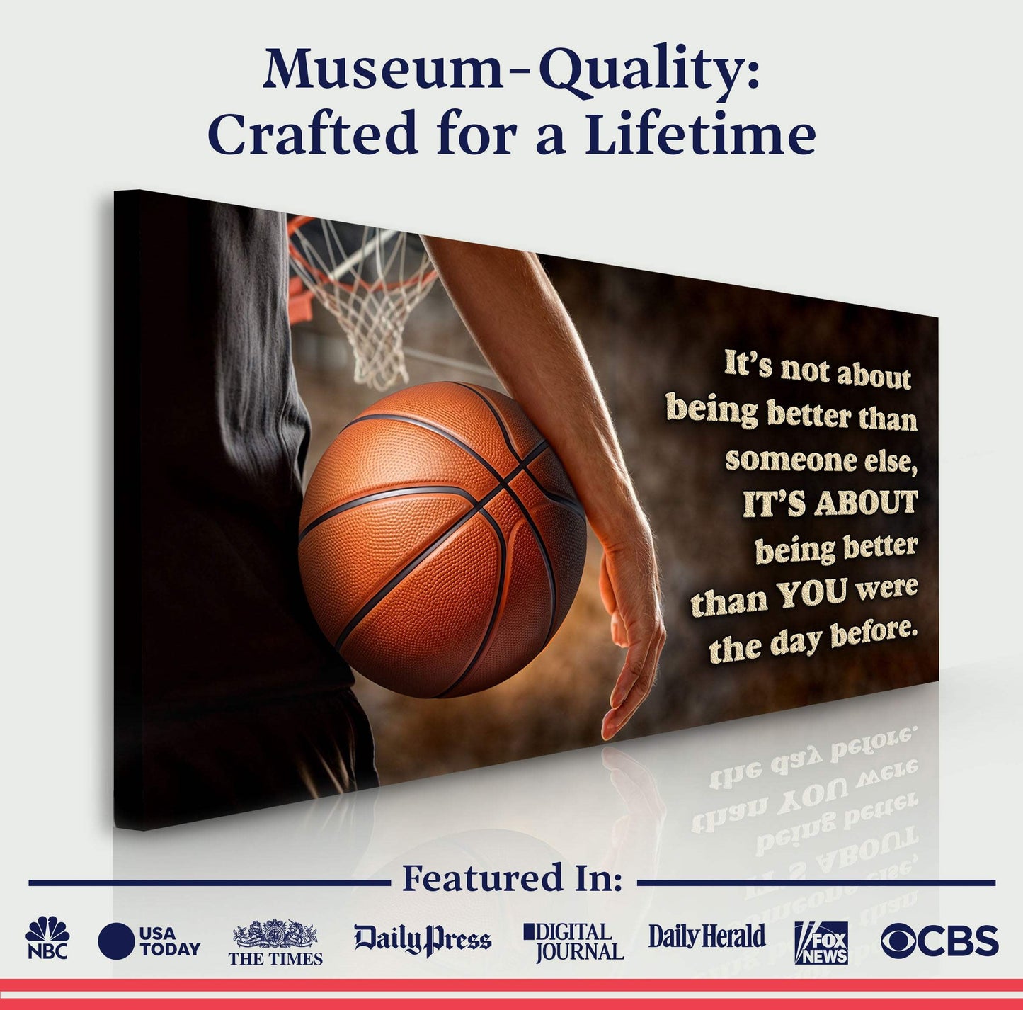 It's Not About Being Better Sports Quote Sign IV - Tailored Canvases - Flyclothing LLC