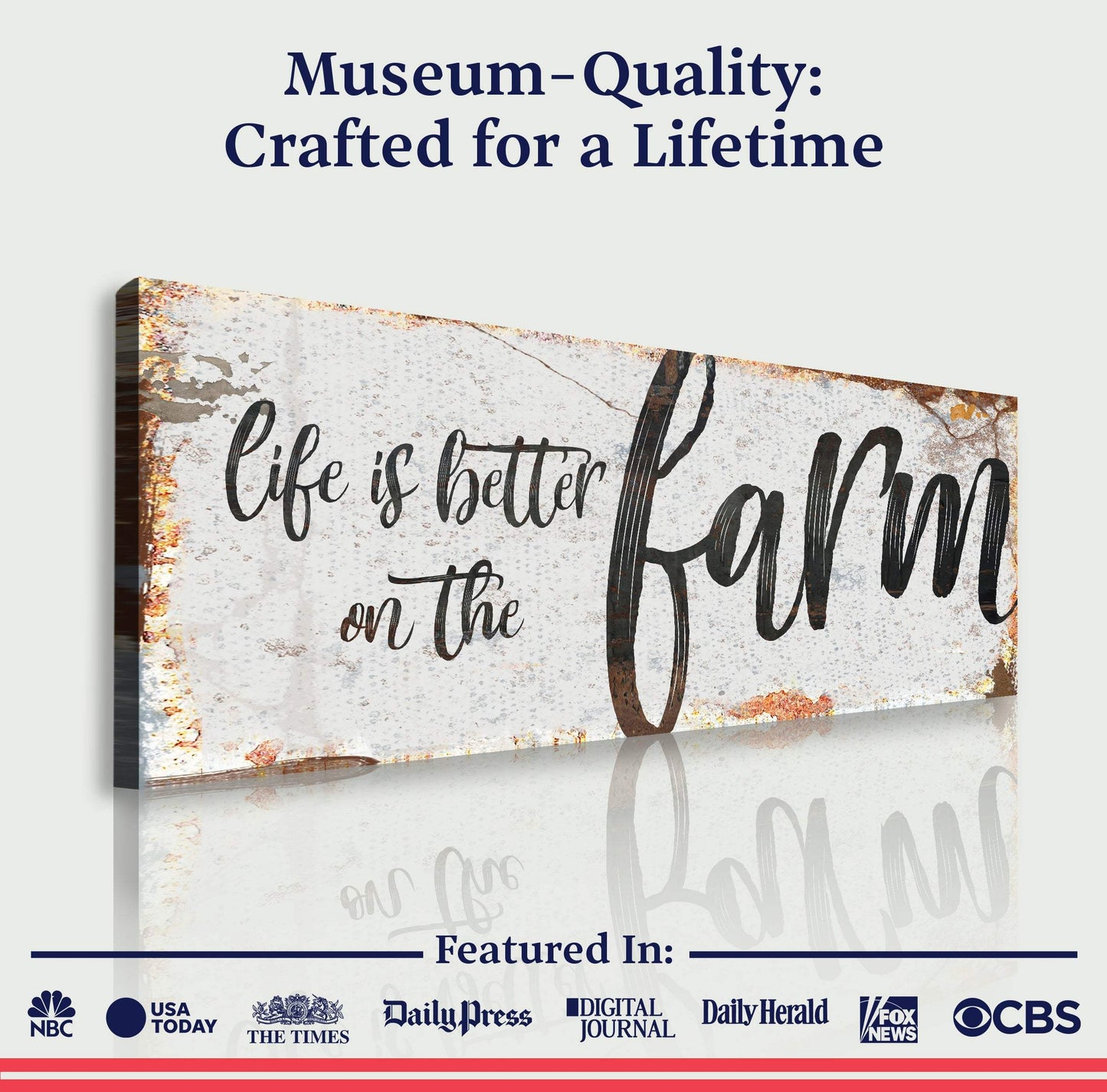 Life Is Better On The Farm Sign IX - Tailored Canvases - Flyclothing LLC