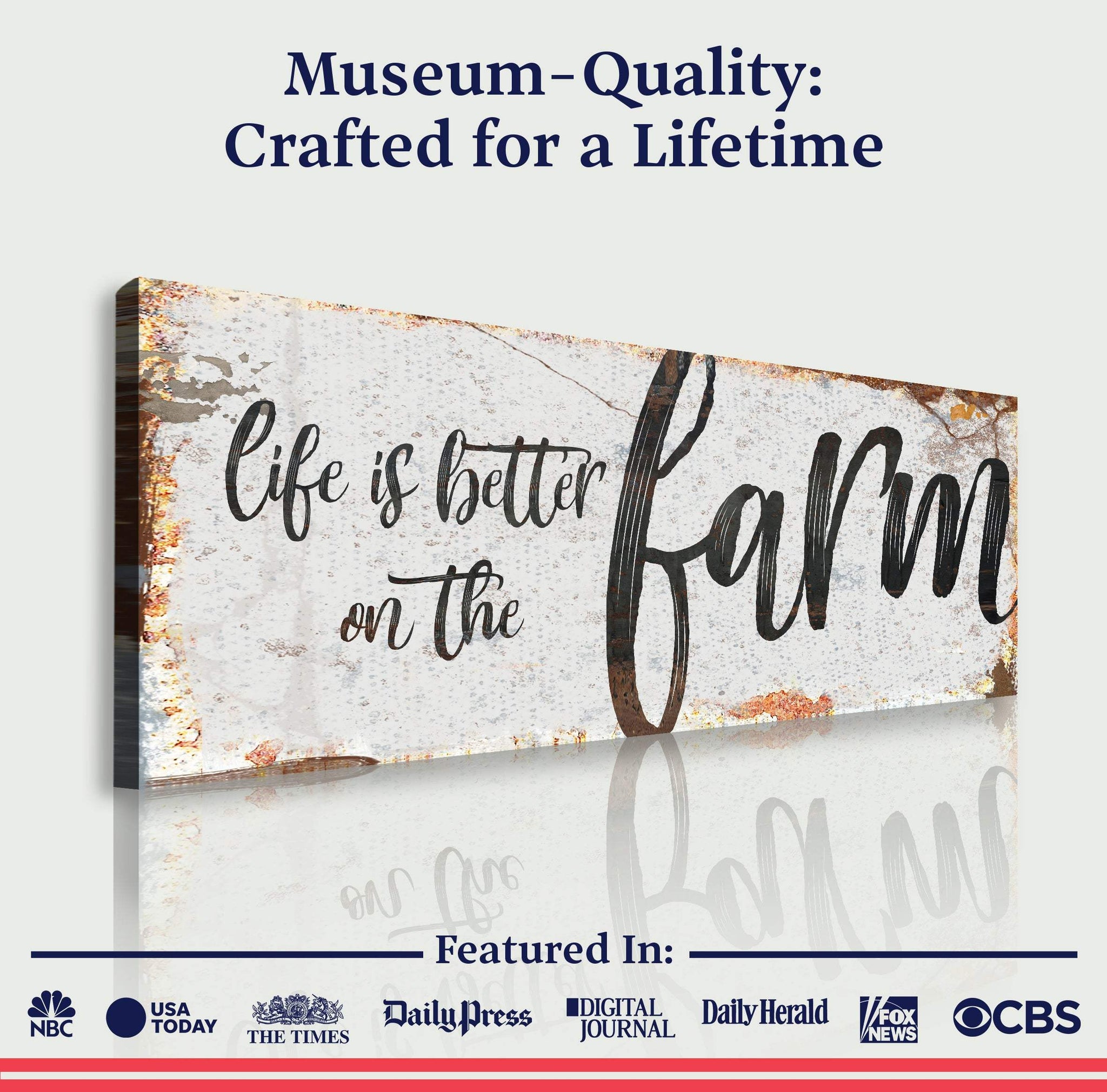Life Is Better On The Farm Sign IX - Tailored Canvases - Flyclothing LLC