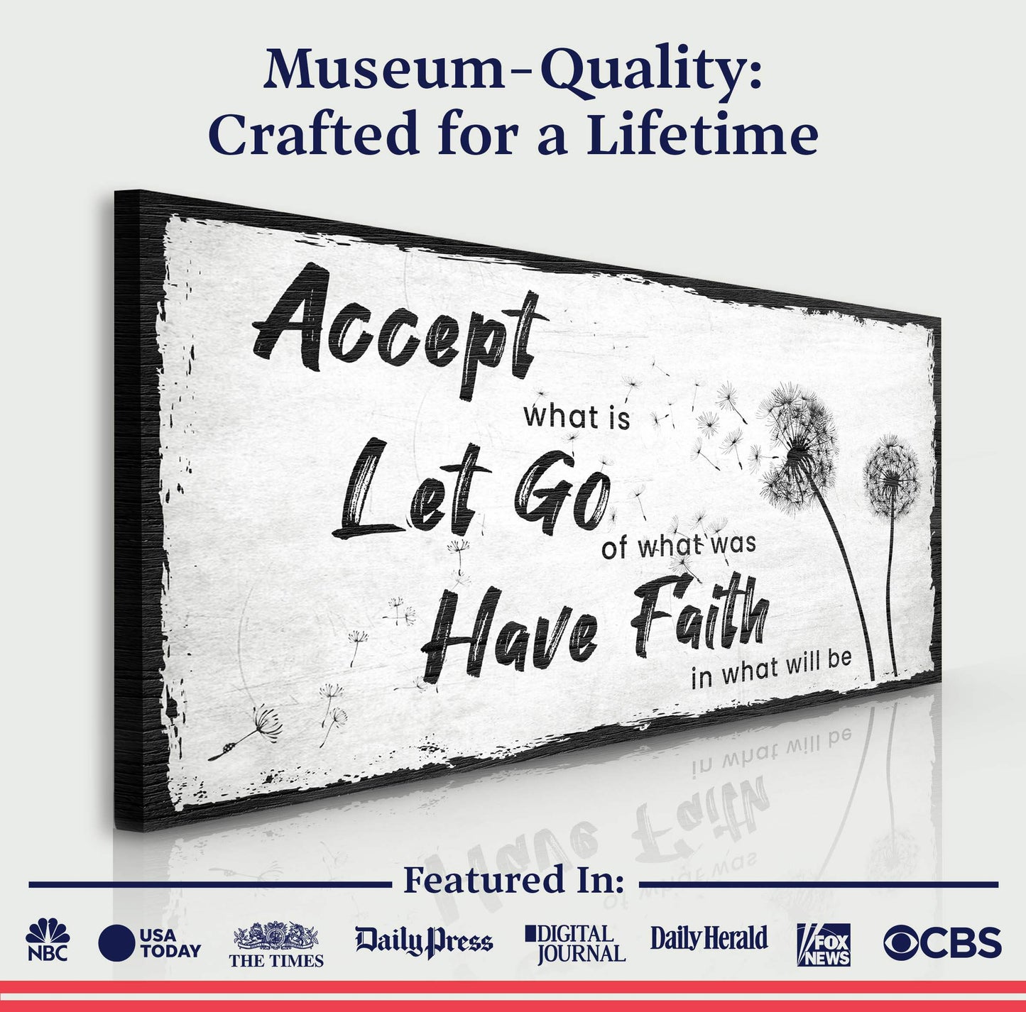 Accept, Let Go, Have Faith Sign - Tailored Canvases - Flyclothing LLC