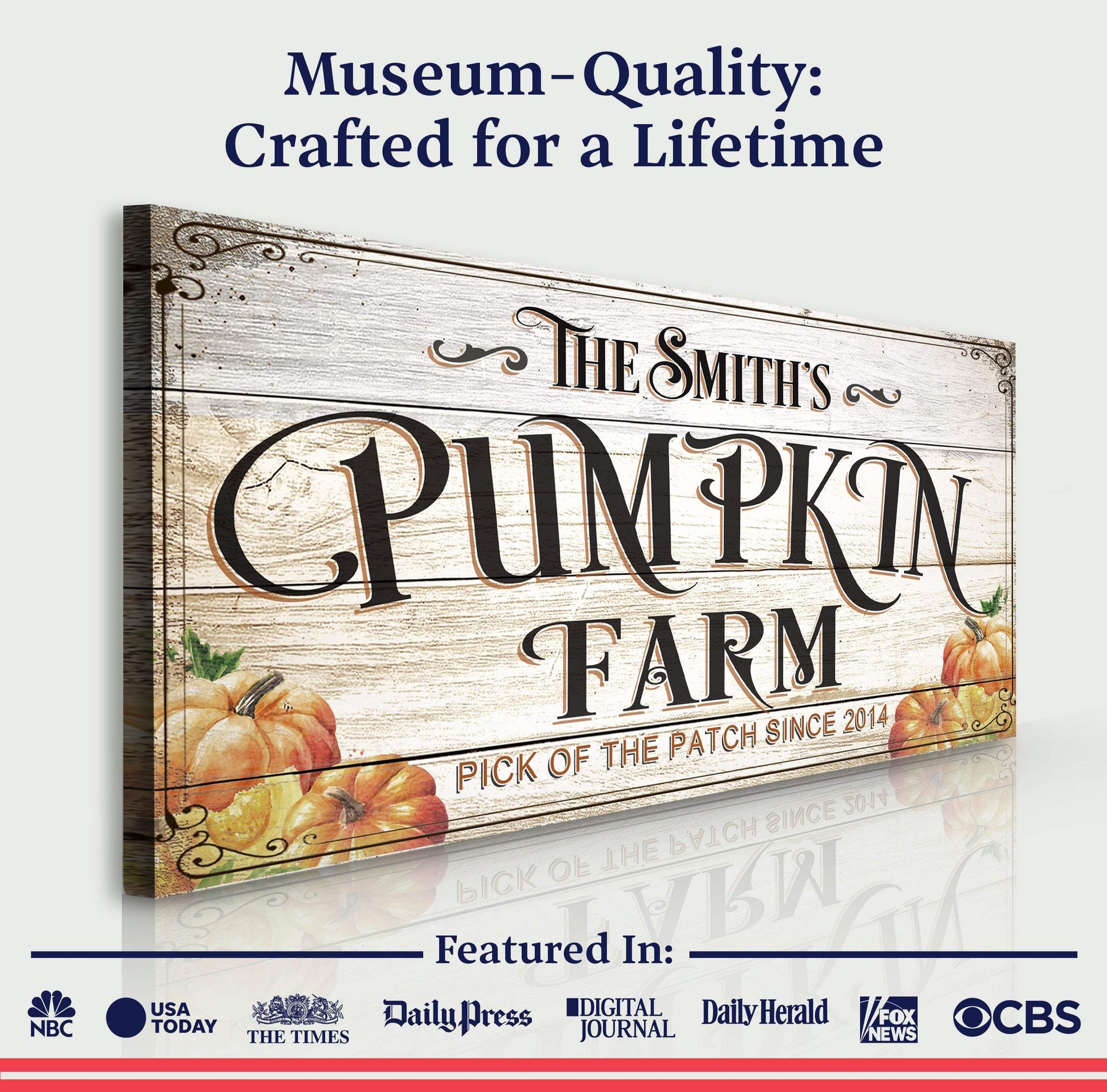Pick Of The Patch Pumpkin Farm Sign - Tailored Canvases - Flyclothing LLC