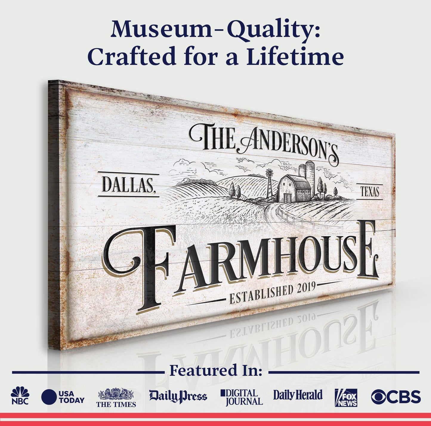 Personalized Farmhouse Sign - Tailored Canvases - Flyclothing LLC