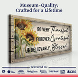 Grateful Thankful Blessed Family Sign II - Tailored Canvases - Flyclothing LLC
