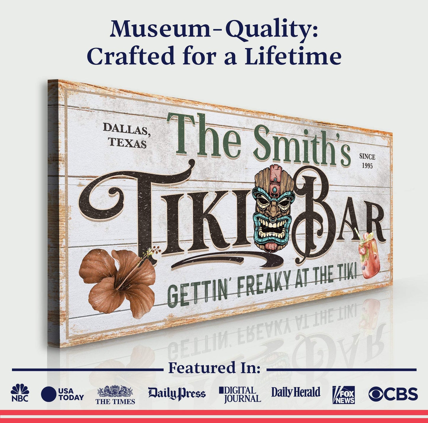 Personalized Tiki Bar Sign - Tailored Canvases - Flyclothing LLC