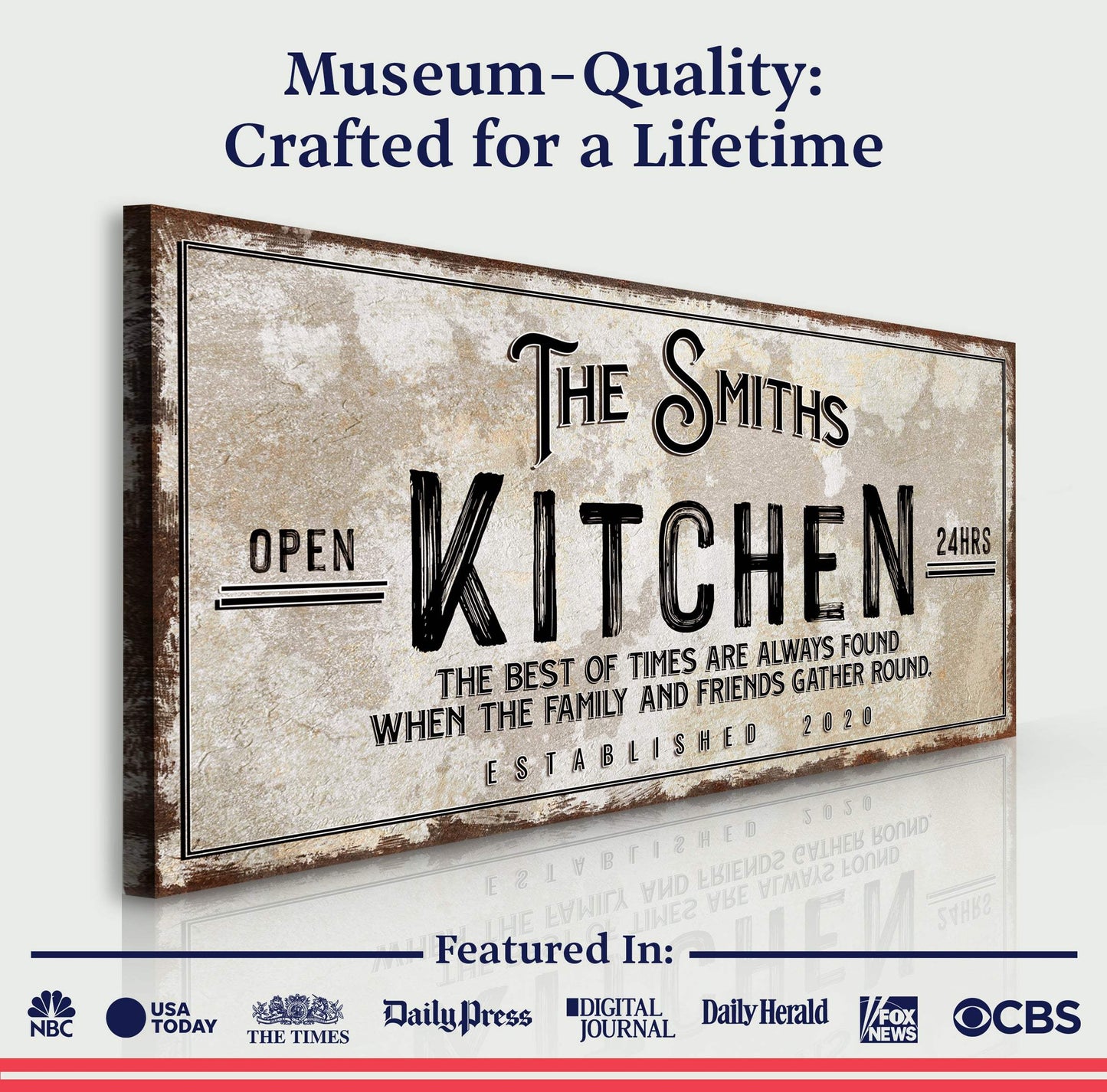 Family Kitchen Sign - Tailored Canvases - Flyclothing LLC