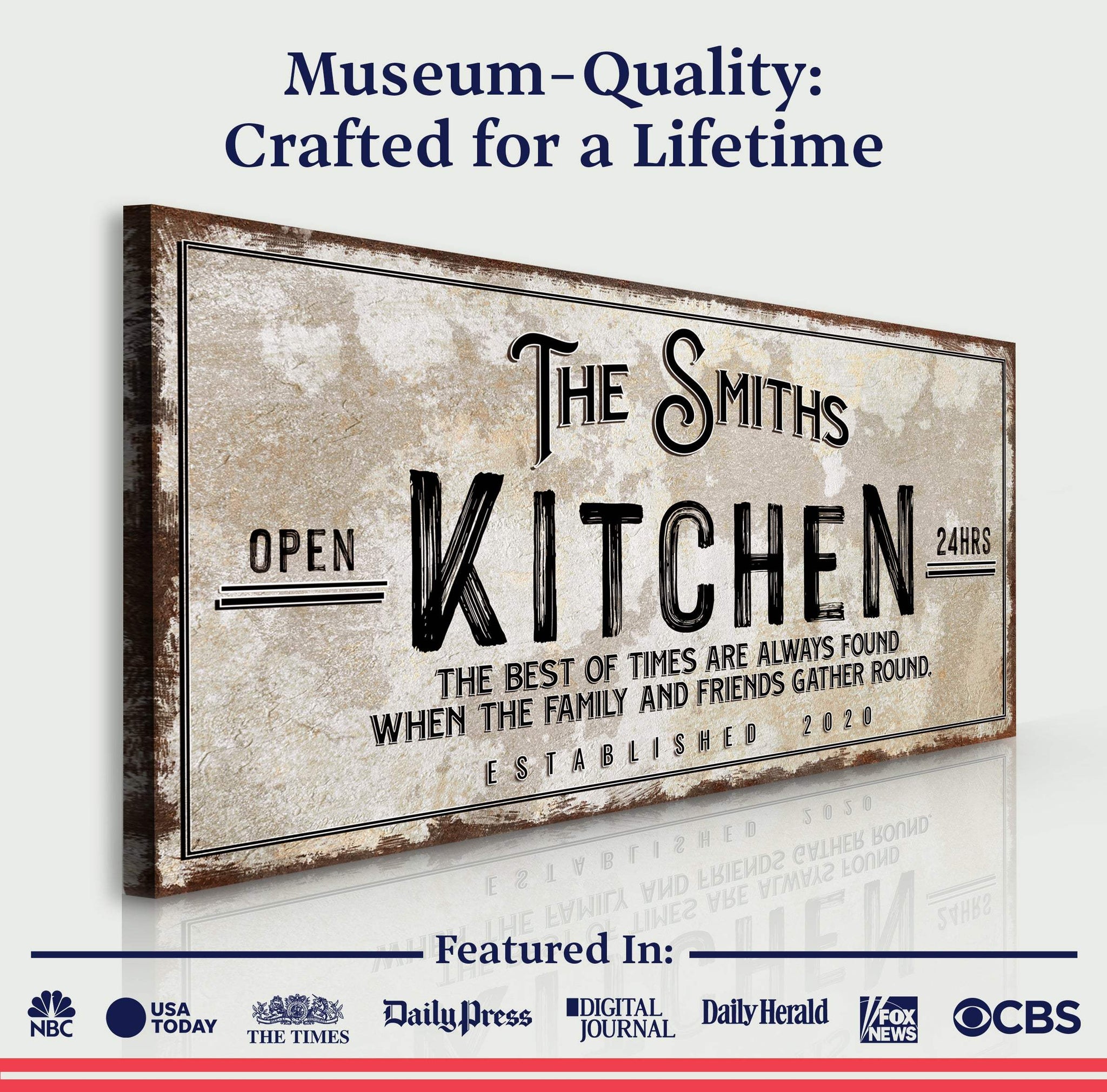 Family Kitchen Sign - Tailored Canvases - Flyclothing LLC