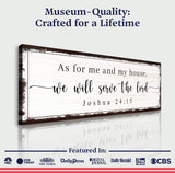 Joshua 24:15 - We Will Serve The Lord Sign - Tailored Canvases - Flyclothing LLC