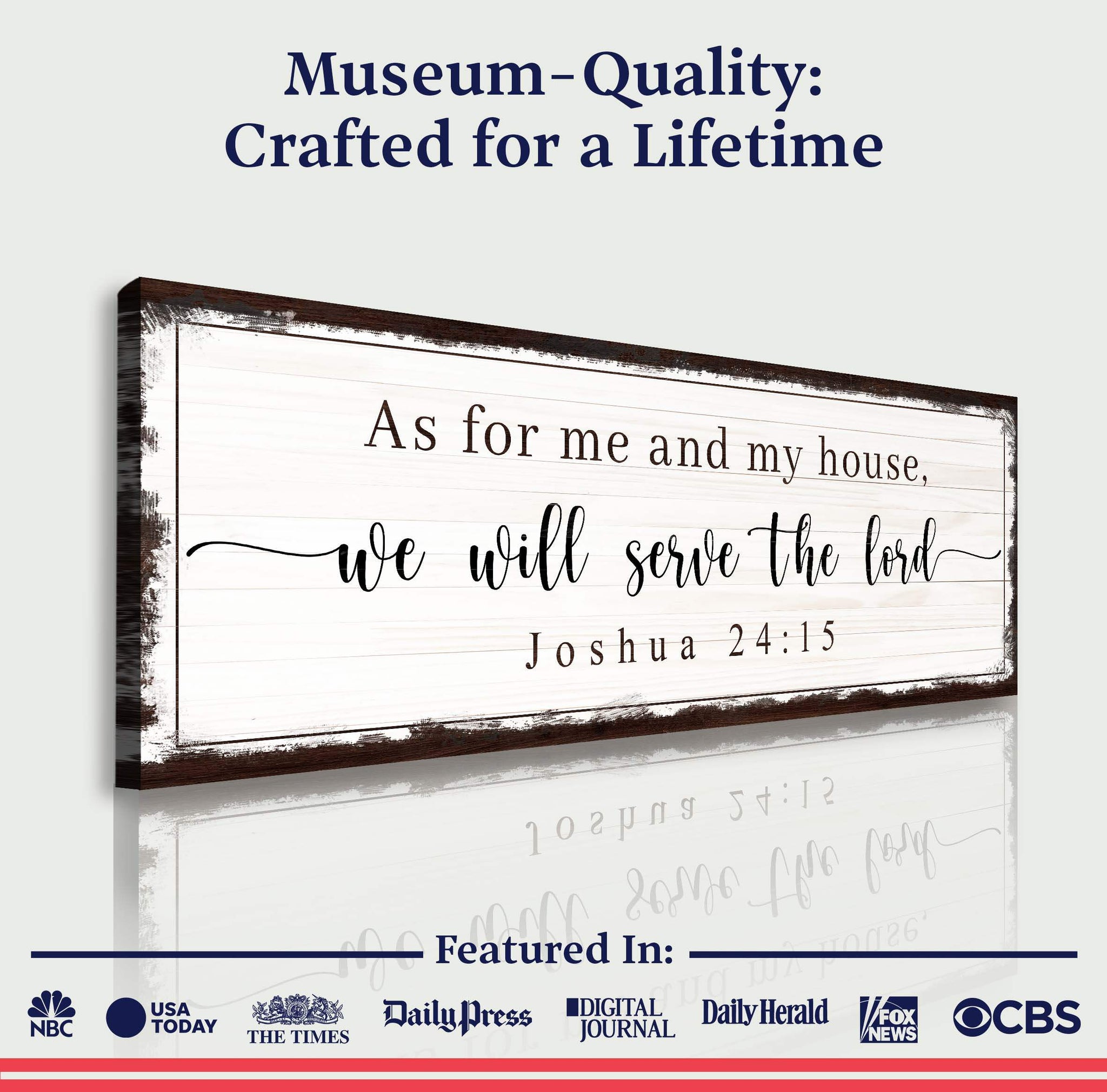 Joshua 24:15 - We Will Serve The Lord Sign - Tailored Canvases - Flyclothing LLC