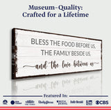 Bless The Food Before Us And The Love Between Us Sign - Tailored Canvases - Flyclothing LLC