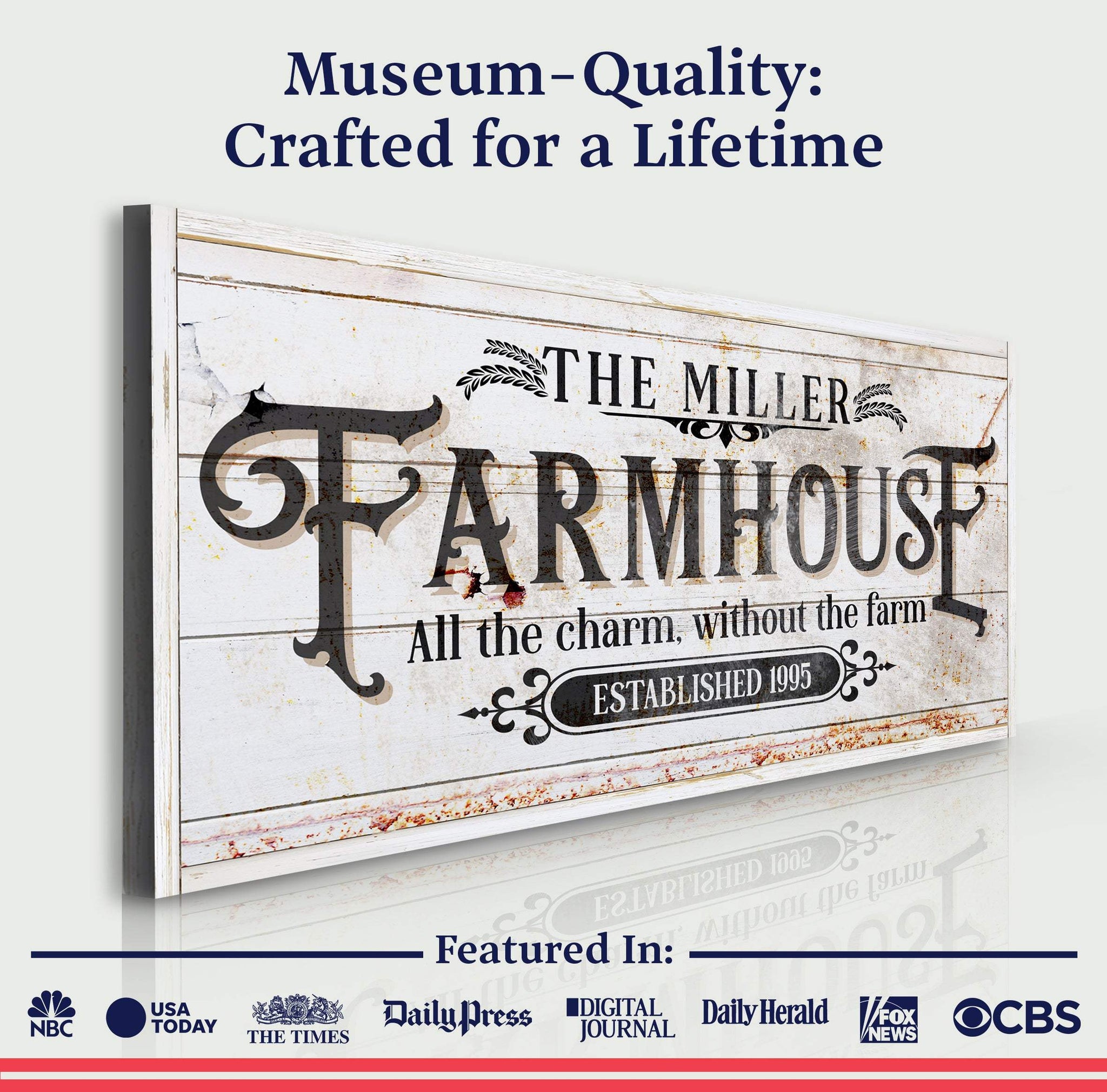 Personalized Farmhouse Sign II - Tailored Canvases - Flyclothing LLC