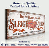 Sleigh Rides Christmas Sign V - Tailored Canvases - Flyclothing LLC