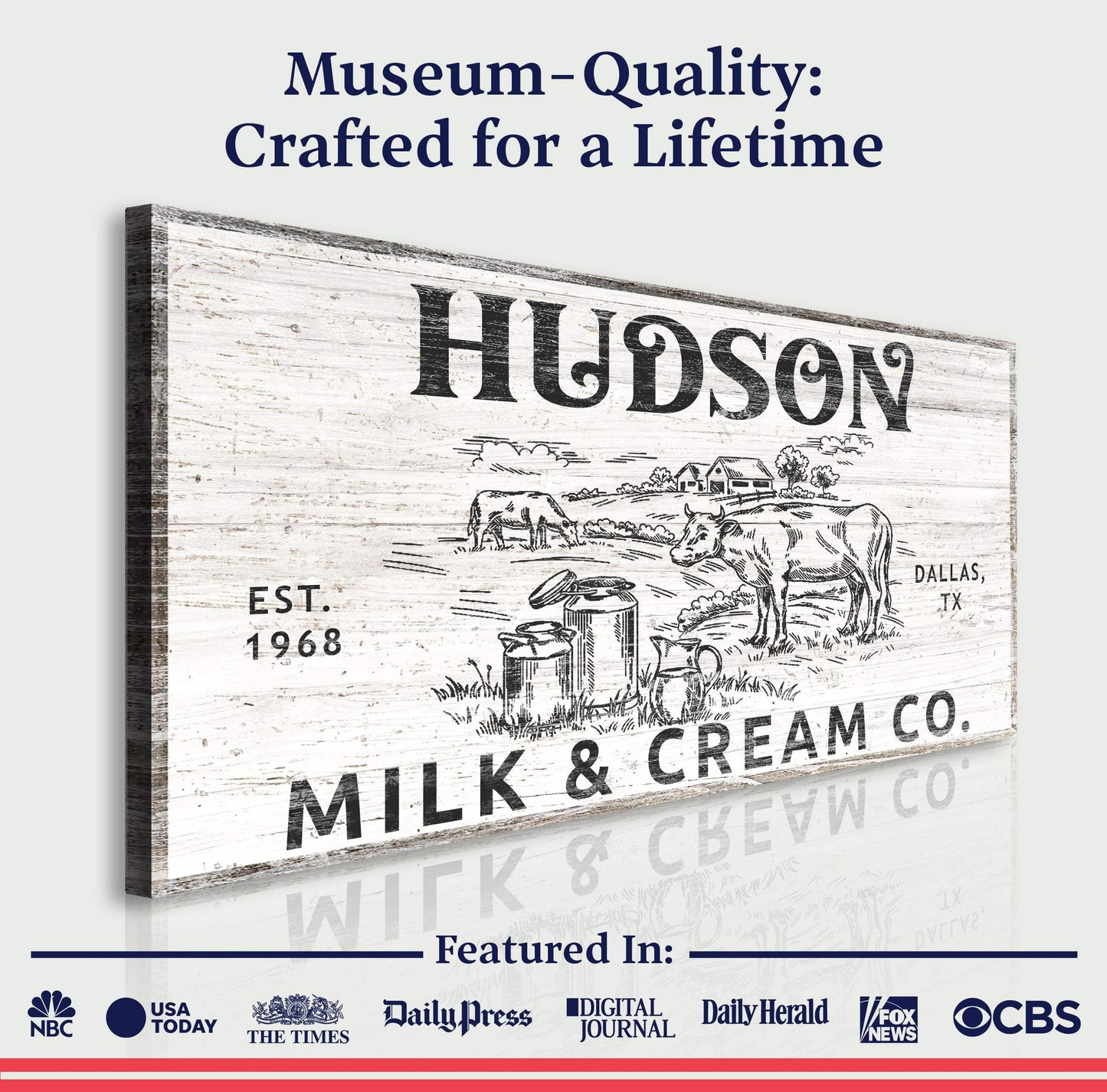 Personalized Milk & Cream Co Sign II - Tailored Canvases - Flyclothing LLC