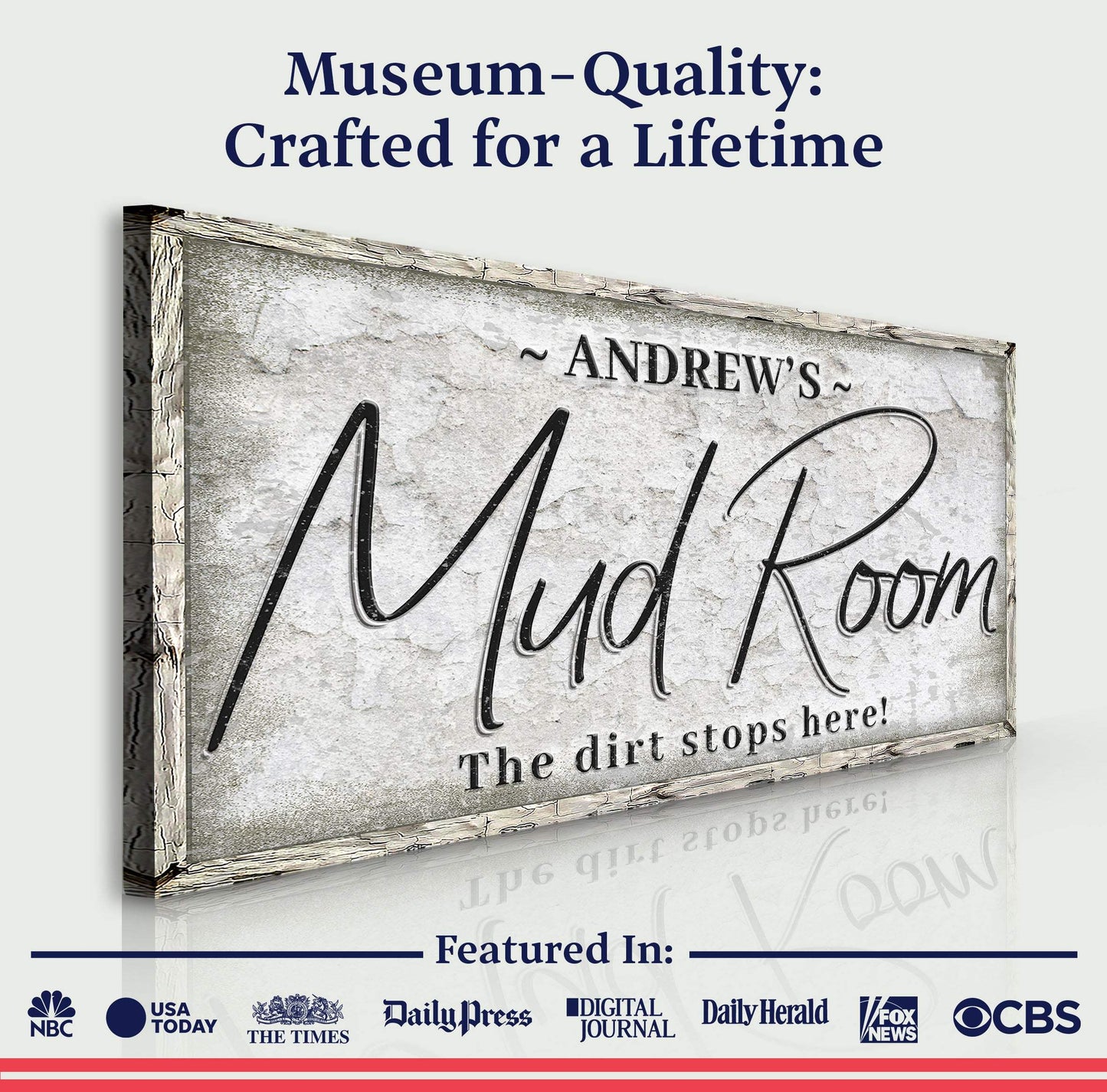 Personalized Mud Room Sign II - Tailored Canvases - Flyclothing LLC