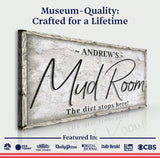 Personalized Mud Room Sign II - Tailored Canvases - Flyclothing LLC