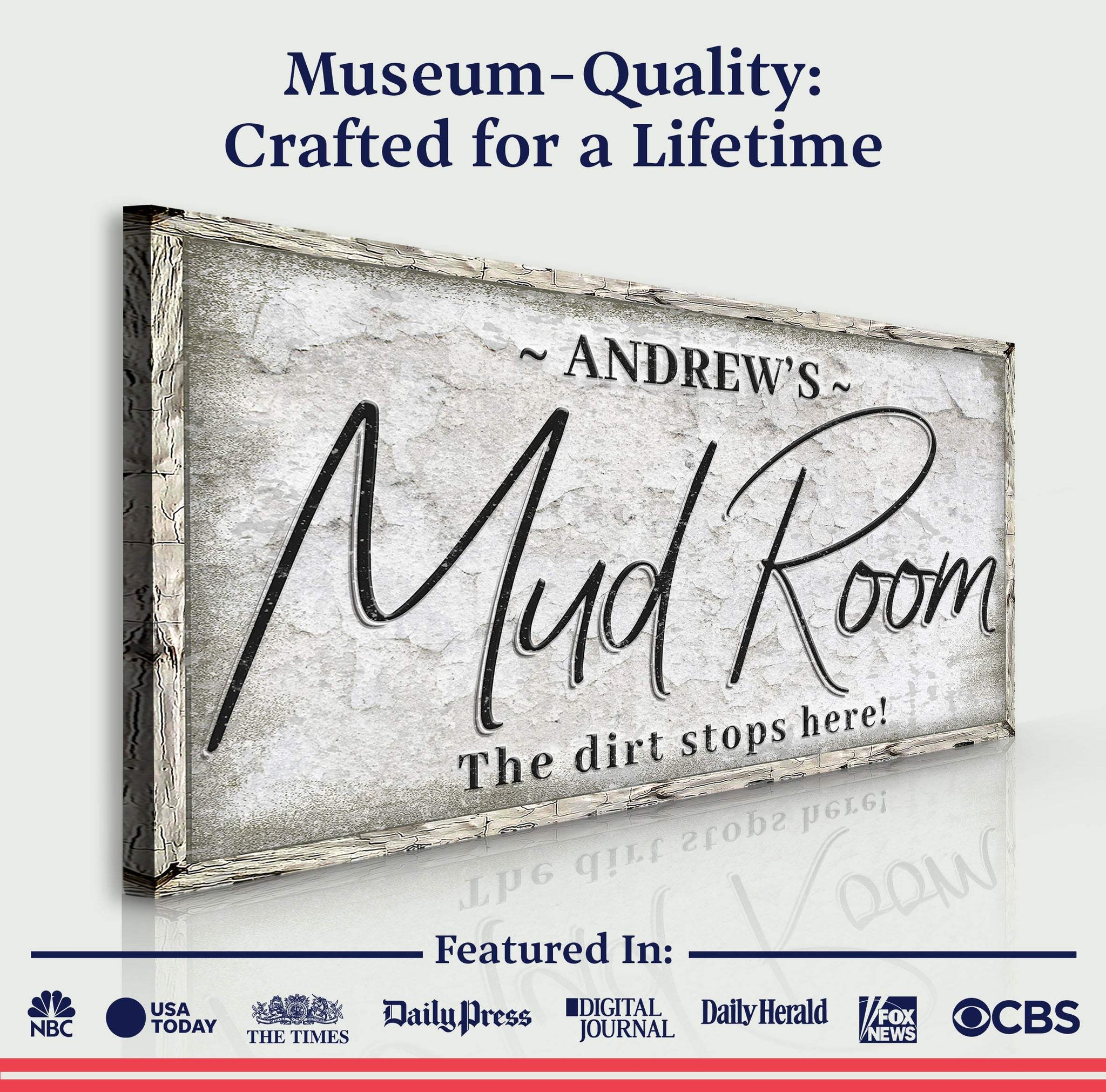Personalized Mud Room Sign II - Tailored Canvases - Flyclothing LLC