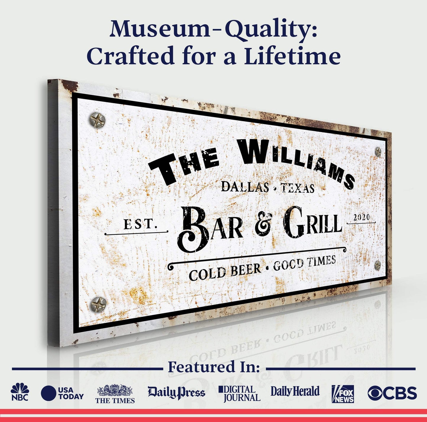 Bar and Grill Sign VIII - Tailored Canvases - Flyclothing LLC