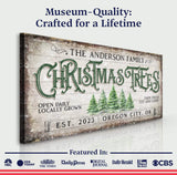 Family Christmas Tree Farm Sign IV - Tailored Canvases - Flyclothing LLC