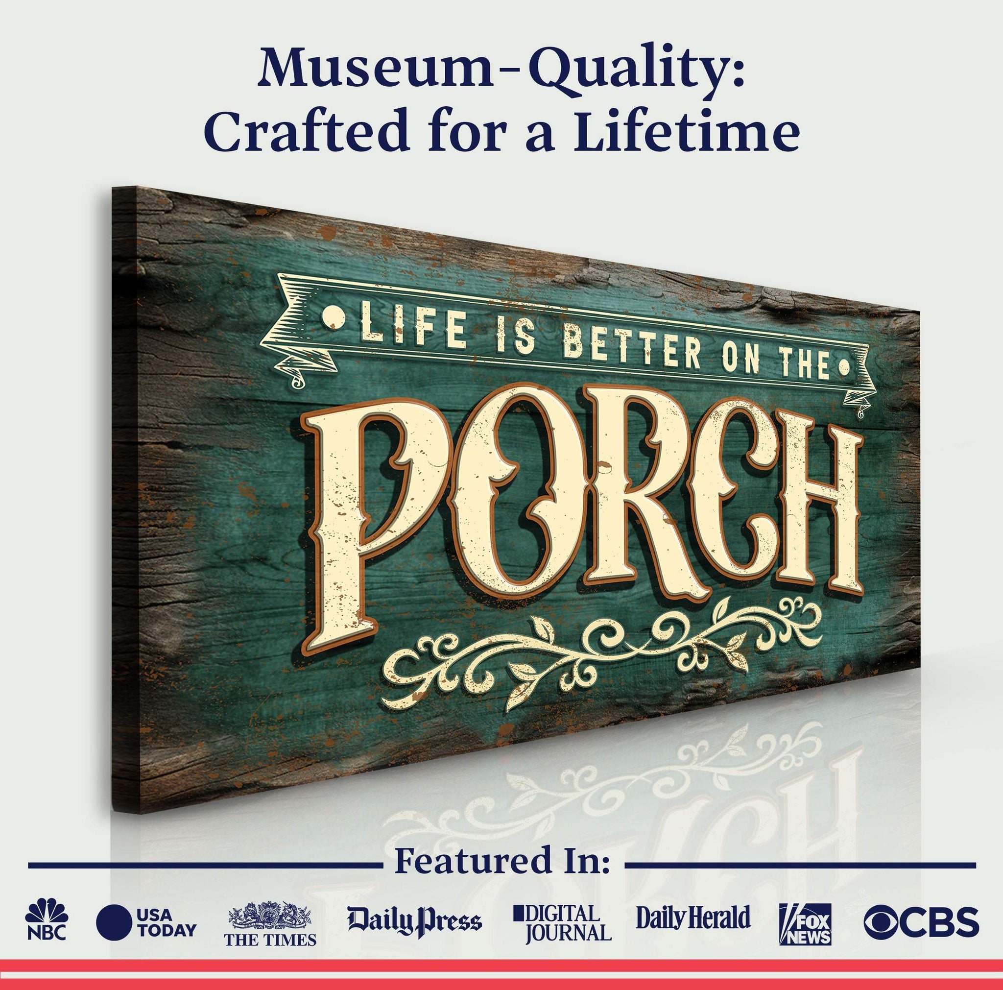 Life Is Better On The Porch Sign III - Tailored Canvases - Flyclothing LLC