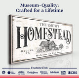 Vintage Homestead Sign II - Tailored Canvases - Flyclothing LLC