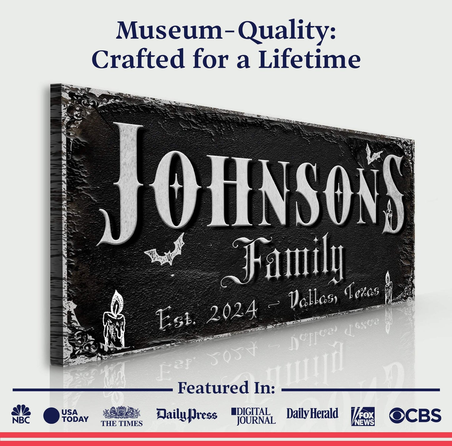 Personalized Gothic Sign V - Tailored Canvases - Flyclothing LLC