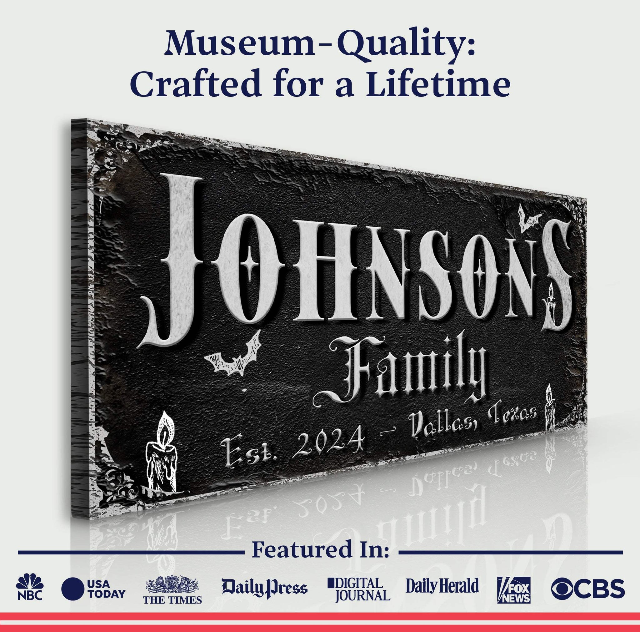 Personalized Gothic Sign V - Tailored Canvases - Flyclothing LLC
