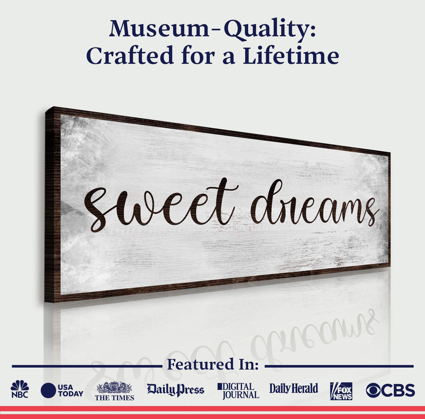 Sweet Dreams Bedroom Grunge Sign - Tailored Canvases - Flyclothing LLC