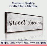 Sweet Dreams Bedroom Grunge Sign - Tailored Canvases - Flyclothing LLC