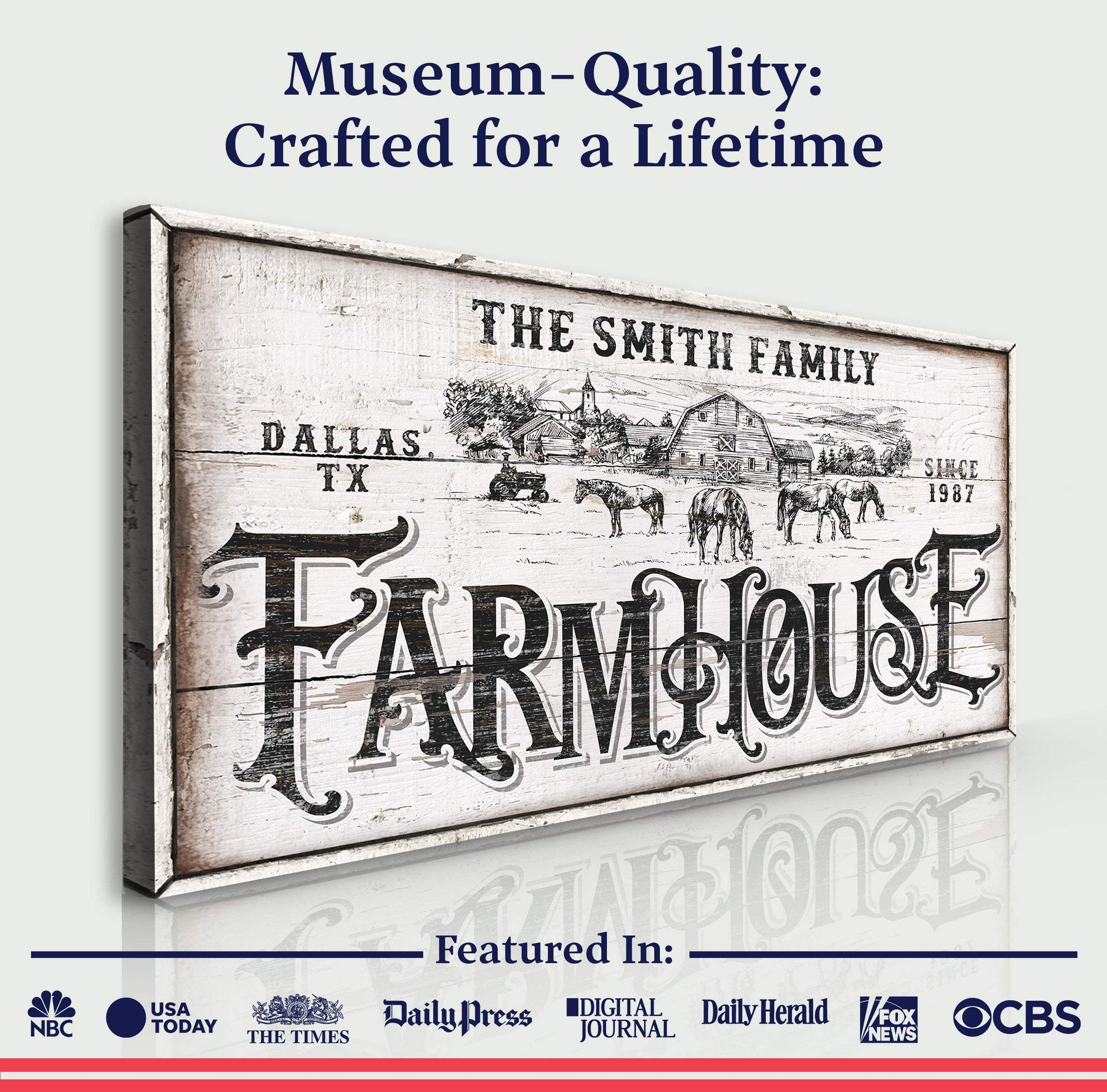 Personalized Farmhouse Sign IV - Tailored Canvases - Flyclothing LLC