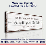 Joshua 24:15 - We Will Serve The Lord Vintage Sign VII - Tailored Canvases - Flyclothing LLC