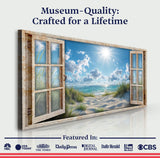 Morning Beach Window Scenery Wall Art - Tailored Canvases - Flyclothing LLC