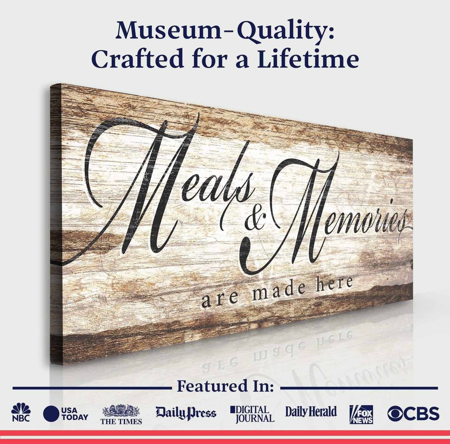 Meals and Memories are Made Here Kitchen Sign II - Tailored Canvases - Flyclothing LLC