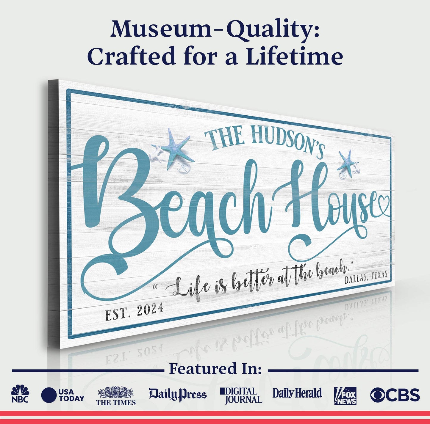 Personalized Beach House Sign II - Tailored Canvases - Flyclothing LLC