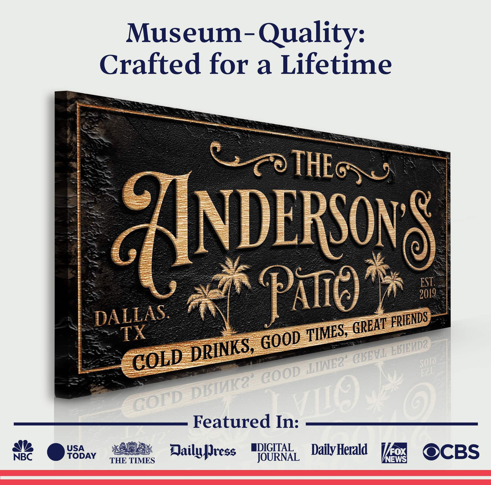 Personalized Patio Sign - Tailored Canvases - Flyclothing LLC
