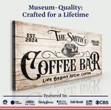 Personalized Coffee Bar Sign IV - Tailored Canvases - Flyclothing LLC