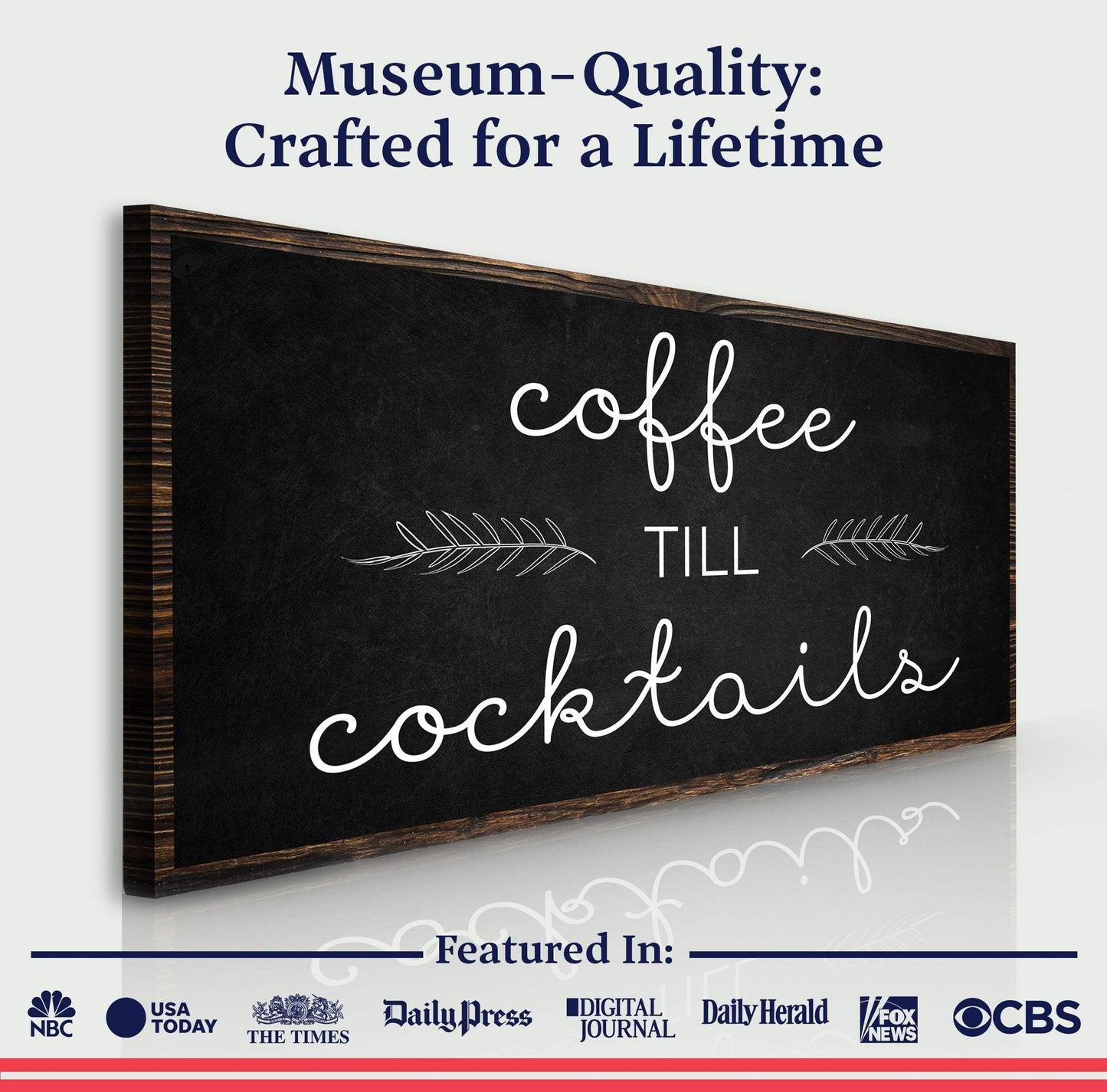 Coffee Till Cocktails Sign - Tailored Canvases - Flyclothing LLC