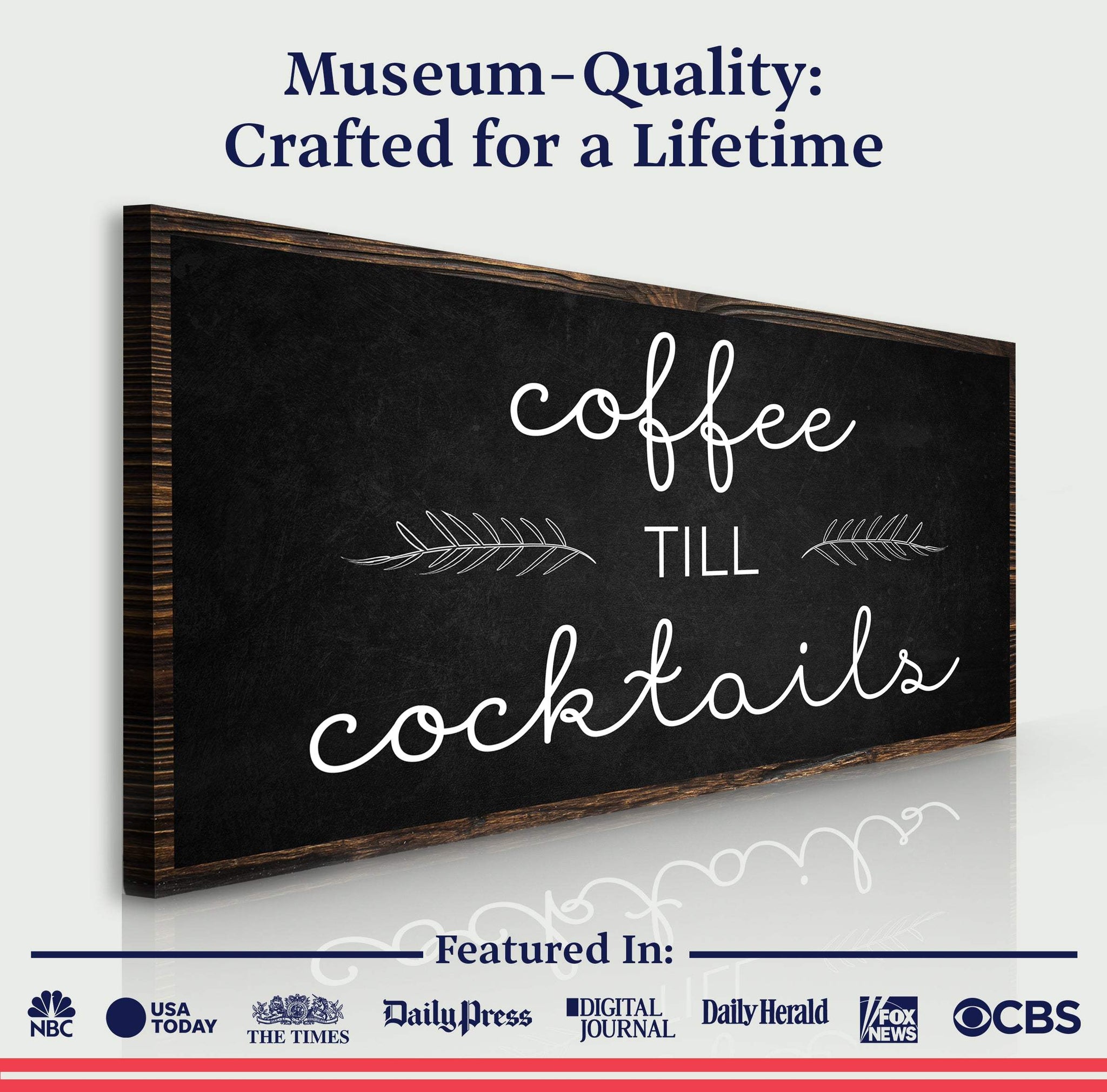 Coffee Till Cocktails Sign - Tailored Canvases - Flyclothing LLC