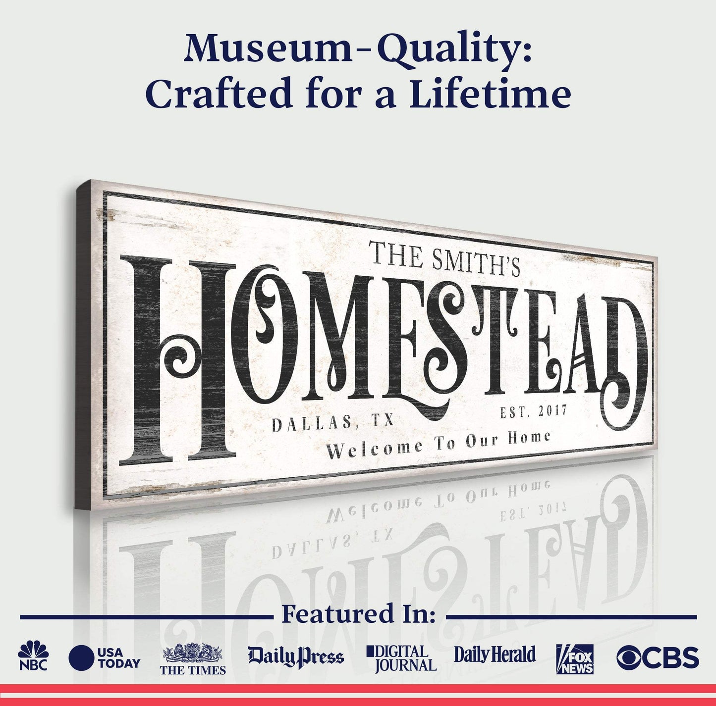 Vintage Homestead Sign III - Tailored Canvases - Flyclothing LLC