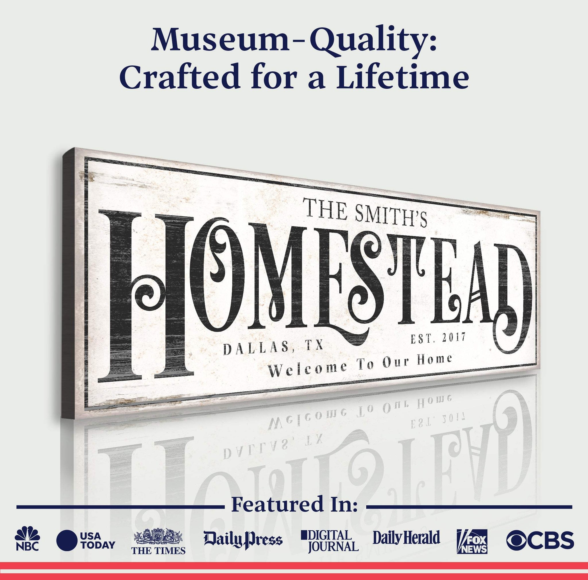 Vintage Homestead Sign III - Tailored Canvases - Flyclothing LLC