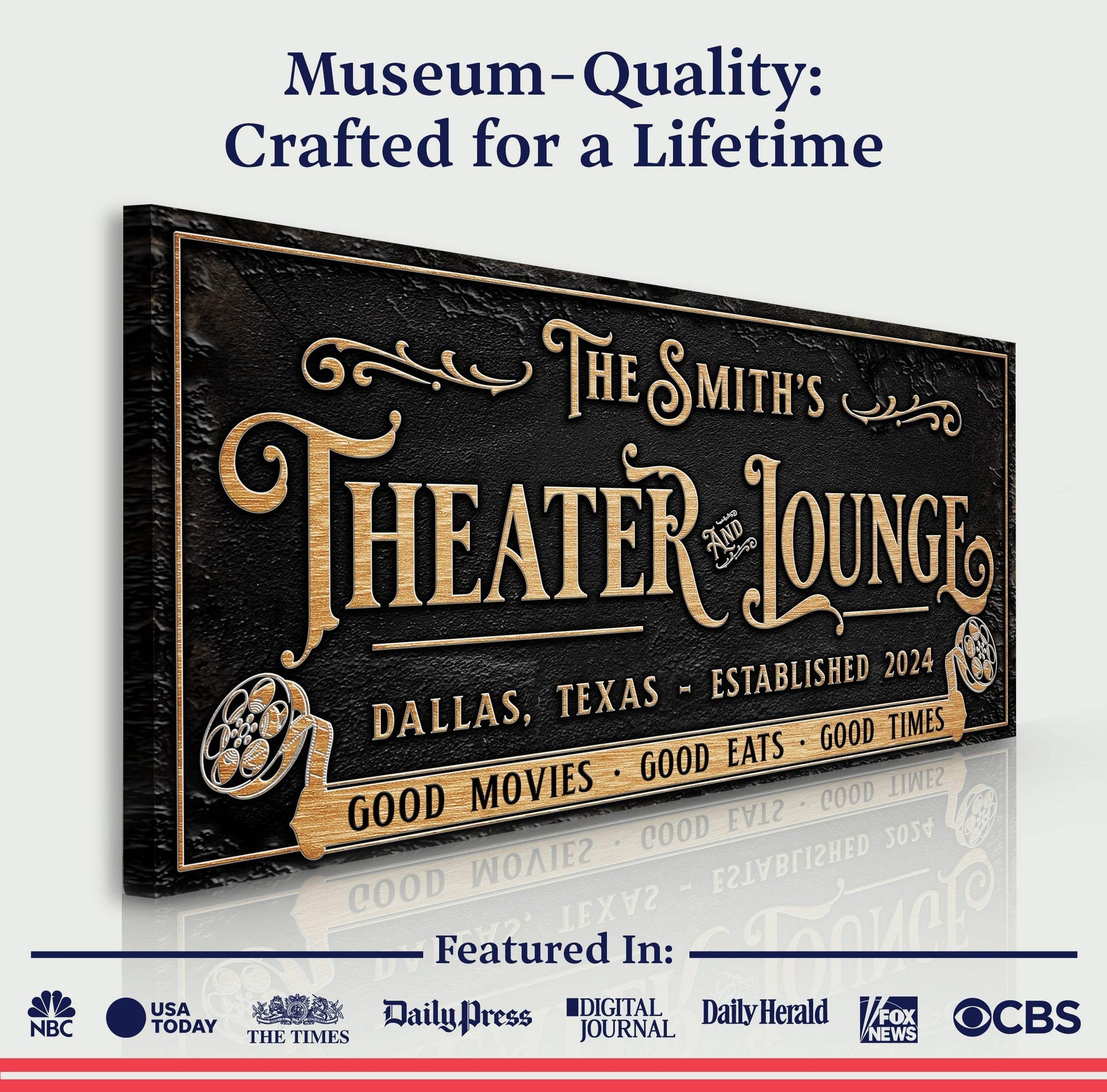 Personalized Theater Sign II - Tailored Canvases - Flyclothing LLC
