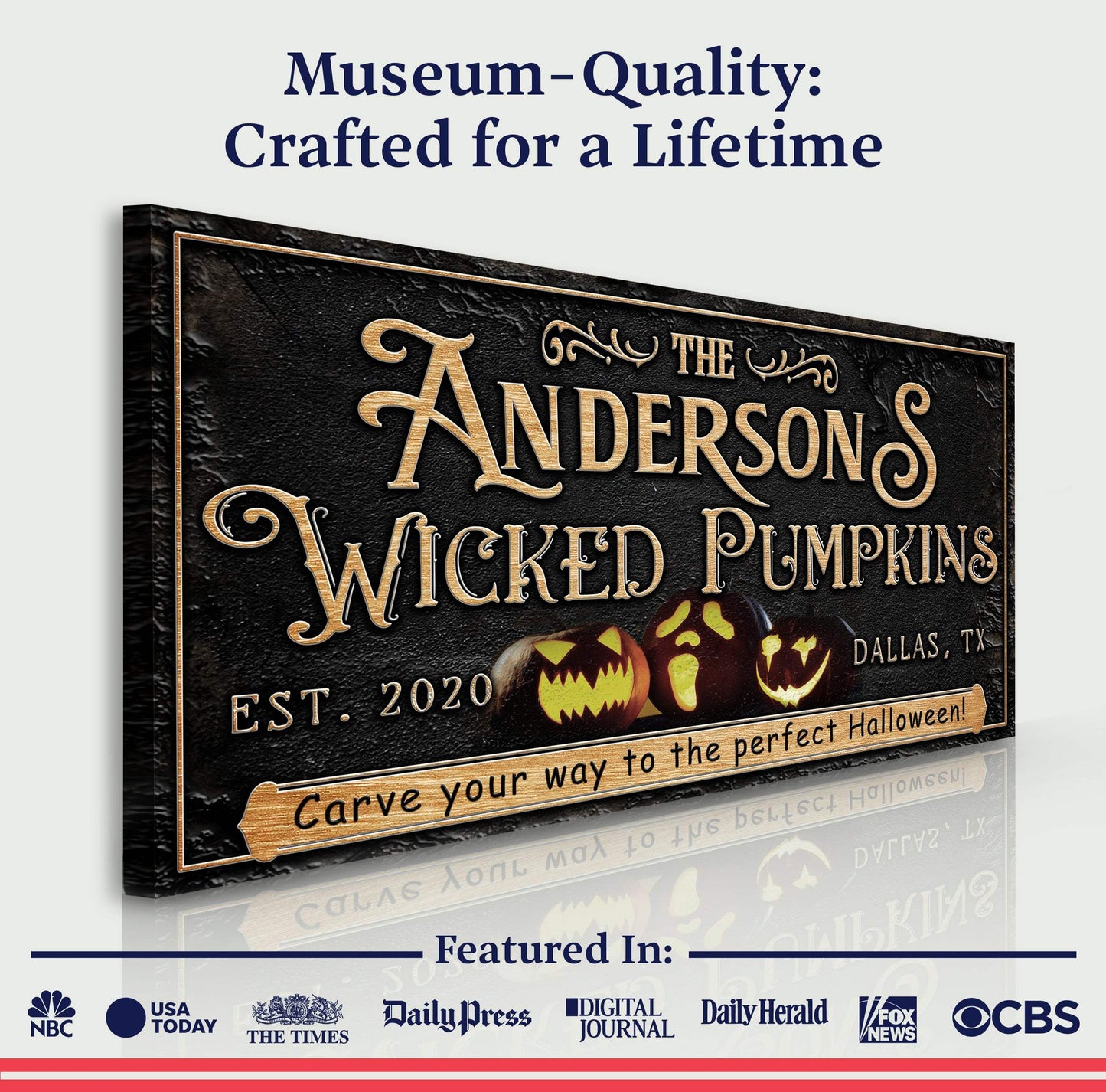 Personalized Wicked Pumpkins Halloween Sign - Tailored Canvases - Flyclothing LLC